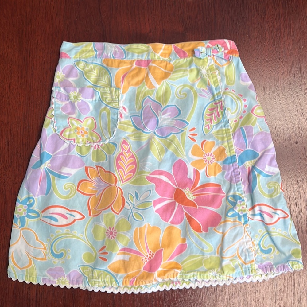 Cute floral cotton skirt-girls